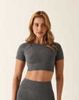 Cropped Lu com abertura nas costas - Preto ROWA STORE DI7