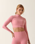 Top Heart de Manga Longa - Rose ROWA STORE DI4