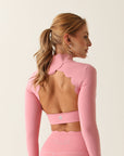 Top Heart de Manga Longa - Rose ROWA STORE DI4