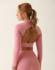 Top Heart de Manga Longa - Rose ROWA STORE DI4