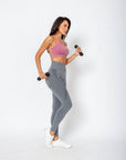 Legging de Malha Aiane - Cinza Claro Mescla
