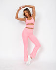 Calça Flare Isa - Rosa Chiclete