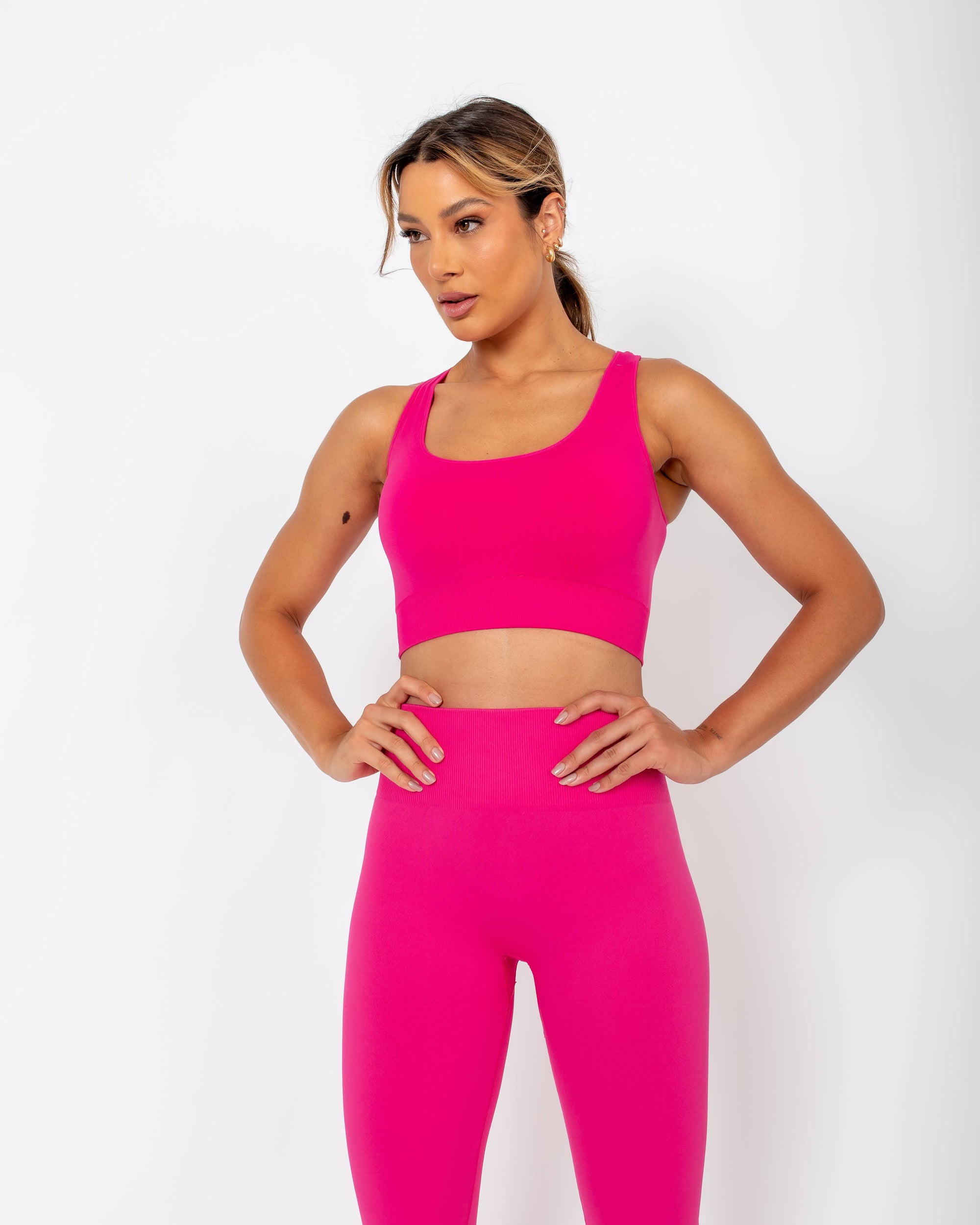 Stephanie Top with Cross Back Detail - Pink