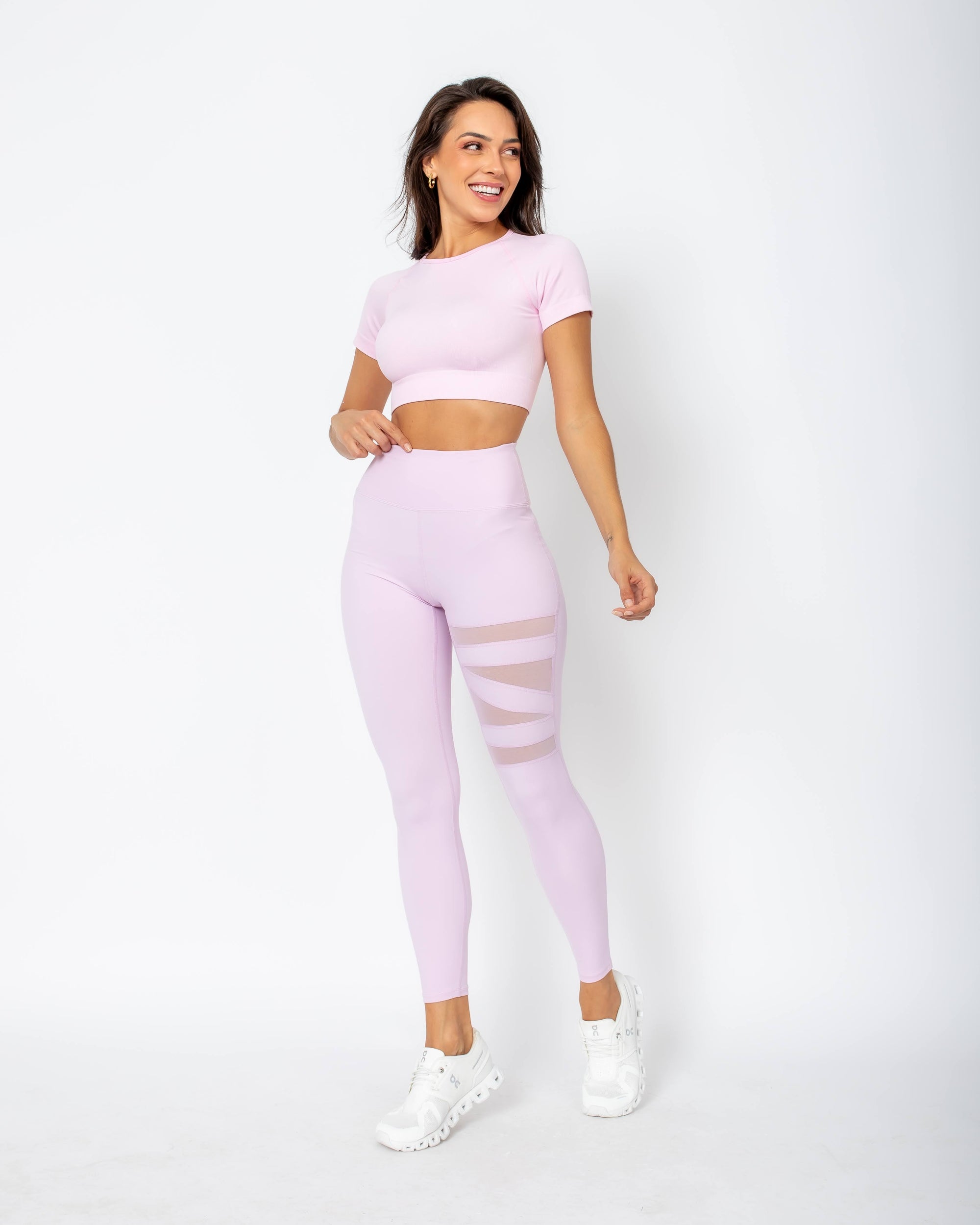 Lu cropped top with back opening - Pink