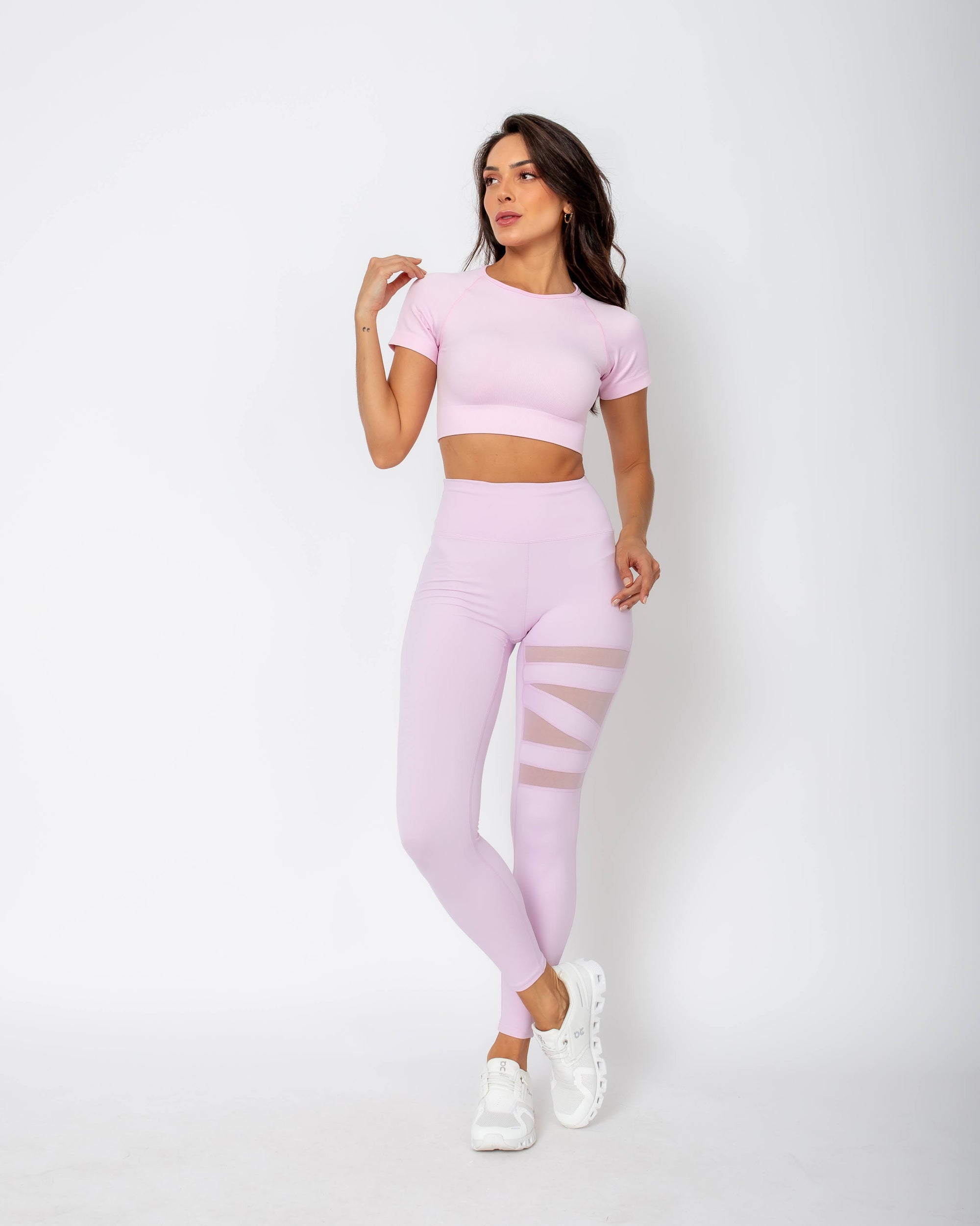 Anita Leggings with sheer details - Pink