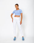 Cropped Lu com abertura nas costas - Azul Bali