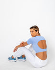 Cropped Lu com abertura nas costas - Azul Bali