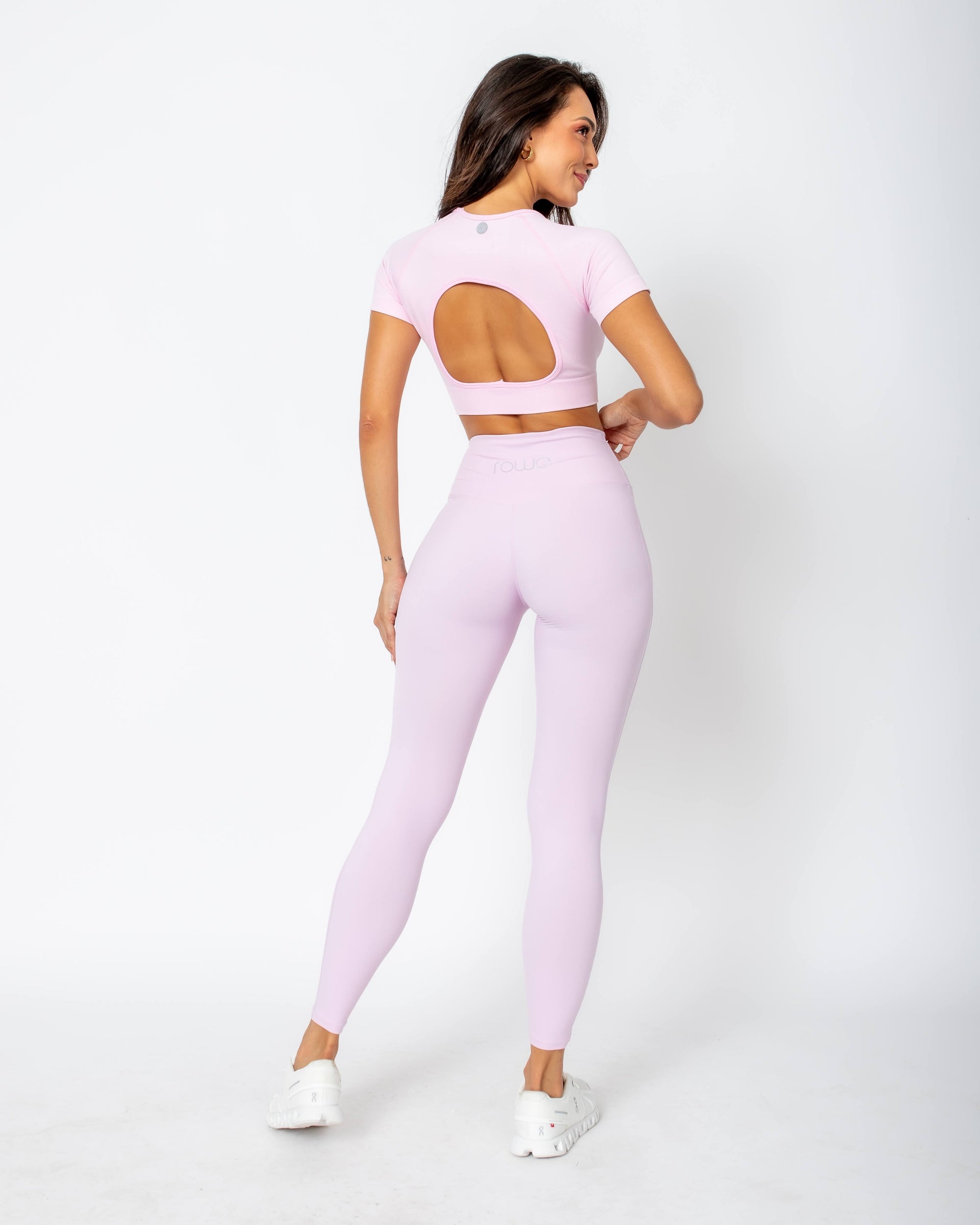 Lu cropped top with back opening - Pink