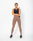 Top Canelado Paula com detalhes nas costas - Preto