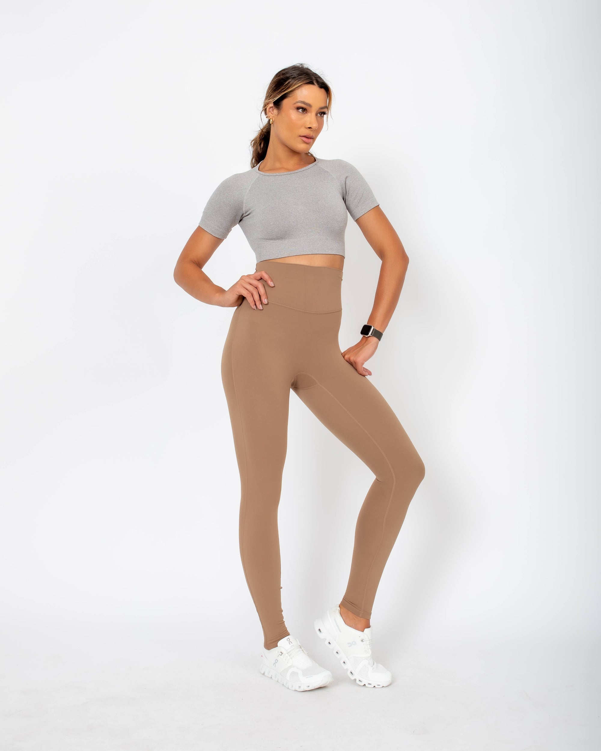 Lu cropped top with back opening - Grey