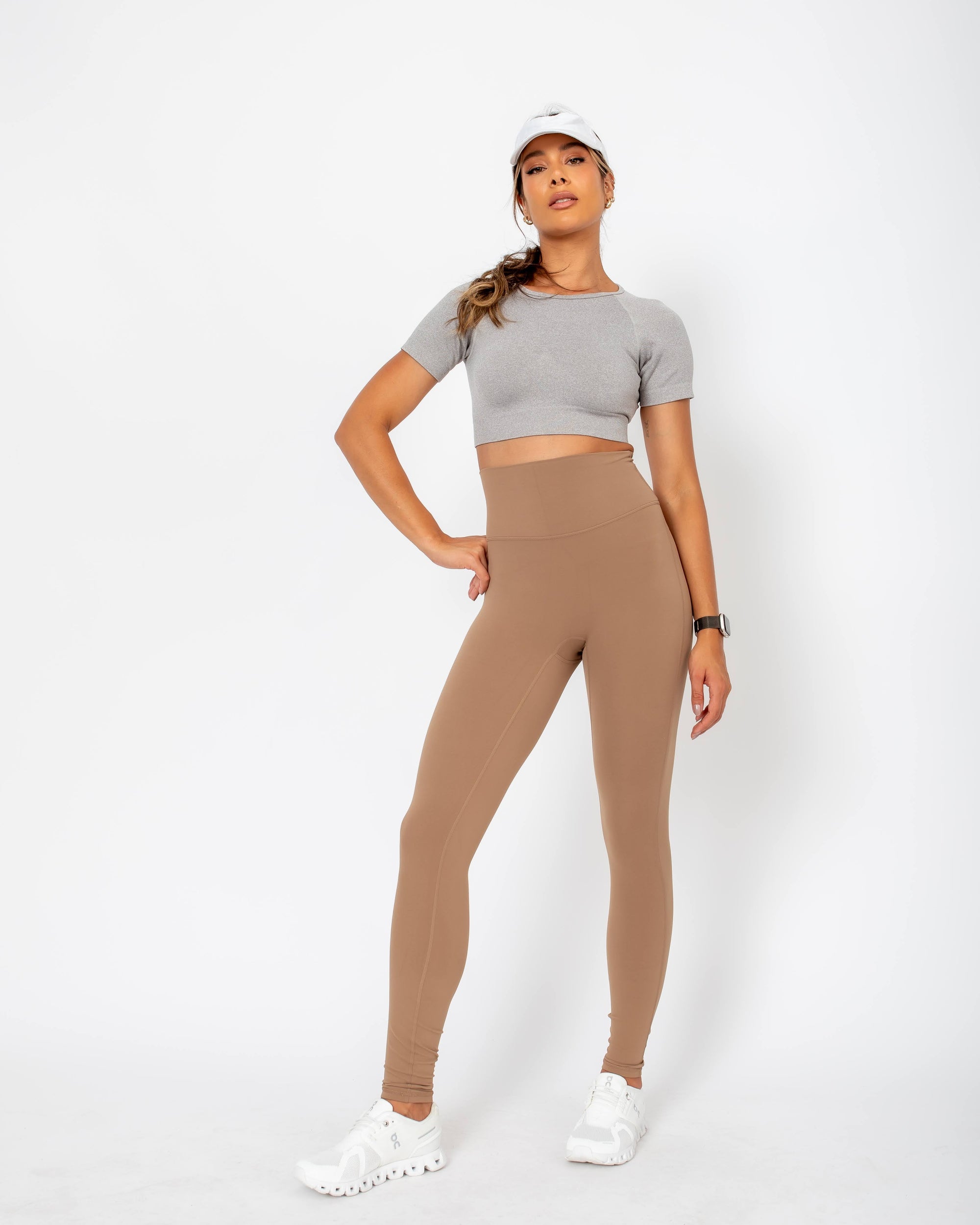 Lu cropped top with back opening - Grey