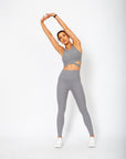 Legging Canelado Gege - Cinza