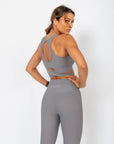 Legging Canelado Gege - Cinza