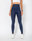 Helena Ribbed Leggings - Navy Blue
