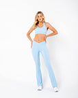 Calça Legging Flare Keh - Azul Pastel