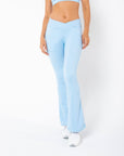 Calça Legging Flare Keh - Azul Pastel