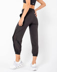 Naty Jogger Pants with side detail - Black