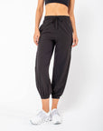 Naty Jogger Pants with side detail - Black