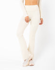 Calça Legging Flare Star - Creme