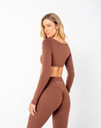 Calça Legging Flare Star - Marrom