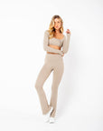 Calça Legging Flare Star - Cinza