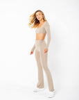 Calça Legging Flare Star - Cinza