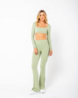 Calça Legging Flare Star - Oliva