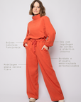 Calça de moletom Sossego - Terracota