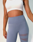 Legging Anita com detalhes de transparência - Azul Pastel