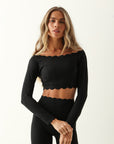 Top Heart Ombro a Ombro - Preto ROWA STORE DI8