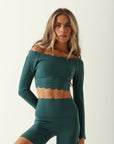 Top Heart Ombro a Ombro - Verde Musgo ROWA STORE DI8