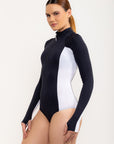 Body Leveza com mangas longas Emana® - Preto ROWA DROP2