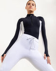 Body Leveza com mangas longas Emana® - Preto ROWA DROP2