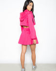 Jaqueta cropped Vigor tafetá - Rosa ROWA DROP3
