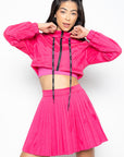 Jaqueta cropped Vigor tafetá - Rosa ROWA DROP3