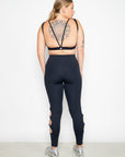 Legging Bom humor com recortes vazados EMANA® - Preto ROWA DROP3