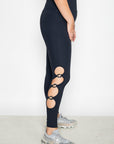 Legging Bom humor com recortes vazados EMANA® - Preto ROWA DROP3