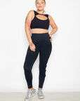 Legging Bom humor com recortes vazados EMANA® - Preto ROWA DROP3