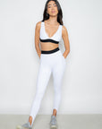 Legging Escolha de cintura alta com encaixe de pé EMANA® - Branco ROWA DROP3