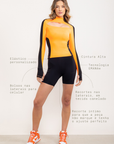 Shorts biker Amor próprio com bolsos EMANA® - Preto ROWA DROP2