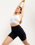 Shorts biker Amor próprio com bolsos EMANA® - Preto ROWA DROP2
