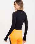 Shorts biker Amor próprio com bolsos EMANA® - Laranja Citrus ROWA DROP2