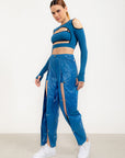 Top Liberdade dois em um EMANA® - Azul Cobalto Intenso ROWA DROP2