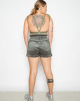 Shorts Euforia clochard em tafetá - Verde