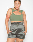 Shorts Euforia clochard em tafetá - Verde