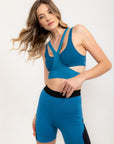 Top Trajetória duplo EMANA® - Azul Cobalto Intenso ROWA DROP2