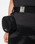 Vestido Folia tafetá com elastano - Preto