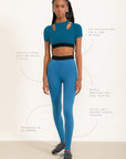 Legging Cubo Essencial bolso duplo lateral EMANA® - Azul Cobalto ROWA STORE d1