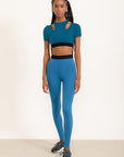 Legging Cubo Essencial bolso duplo lateral EMANA® - Azul Cobalto - ROWA STORE - Legging