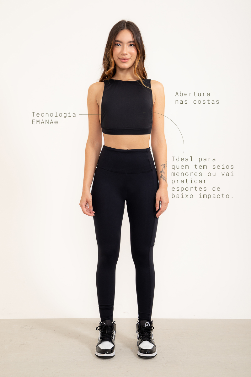 Top Losango frente única regulável EMANA® - Preto ROWA STORE d1